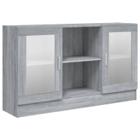 Vidaxl Vitrine Cabinet Gray Sonoma 47.2X12X27.6 Engineered Wood