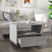 Vidaxl Coffee Table Gray Sonoma 21.7X21.7X15.7 Engineered Wood