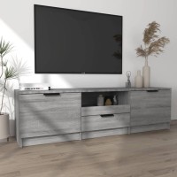 Vidaxl Tv Cabinet Gray Sonoma 55.1X13.8X15.7 Engineered Wood