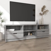 Vidaxl Tv Cabinet Gray Sonoma 59.1X13.2X17.7 Engineered Wood