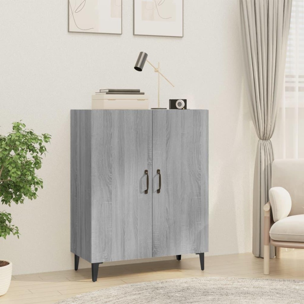 Vidaxl Sideboard Gray Sonoma 27.6X13.4X35.4 Engineered Wood