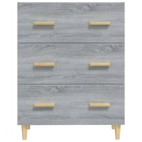 Vidaxl Sideboard Gray Sonoma 27.6X13.4X35.4 Engineered Wood