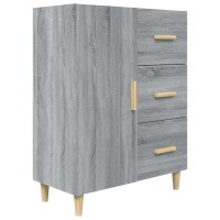 Vidaxl Sideboard Gray Sonoma 27.4X13.4X35.4 Engineered Wood