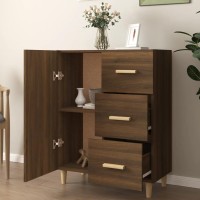 Vidaxl Sideboard Brown Oak 27.4X13.4X35.4 Engineered Wood