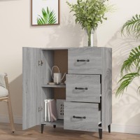 Vidaxl Sideboard Gray Sonoma 27.4X13.4X35.4 Engineered Wood