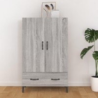 Vidaxl Highboard Gray Sonoma 27.6X12.2X45.3 Engineered Wood