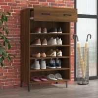 Vidaxl Shoe Cabinet Brown Oak 23.6X13.8X41.3 Engineered Wood