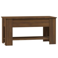 Vidaxl Coffee Table Brown Oak 39.8X19.3X20.5 Engineered Wood