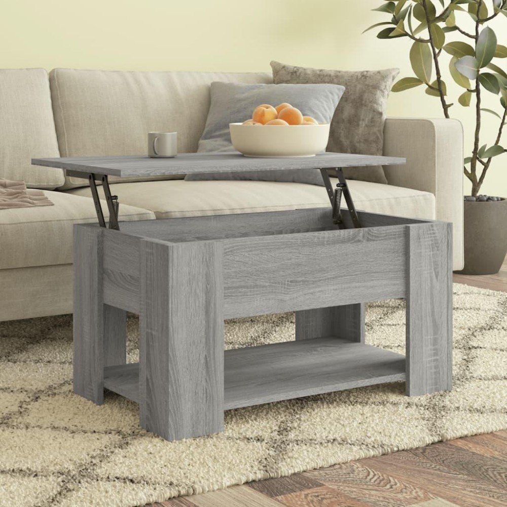 Vidaxl Coffee Table Gray Sonoma 31.1X19.3X16.1 Engineered Wood