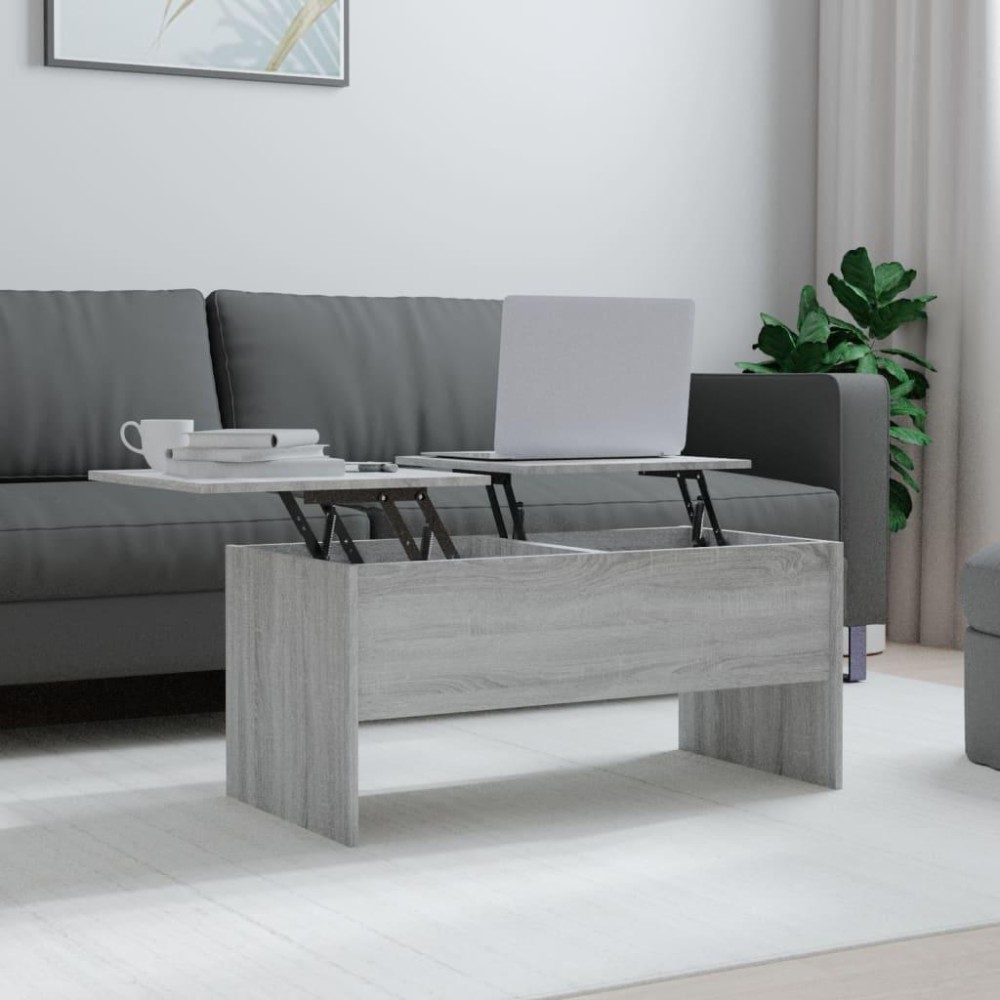 Vidaxl Coffee Table Gray Sonoma 40.2X19.9X18.3 Engineered Wood