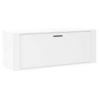 Vidaxl Wall Shoe Cabinet White 39.4X13.8X15 Engineered Wood