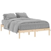 Vidaxl Bed Frame 53.9X74.8 Solid Wood Pine Full