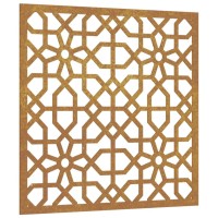 Vidaxl Patio Wall Decoration 21.7X21.7 Corten Steel Moorish Design