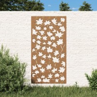 Vidaxl Patio Wall Decoration 41.3X21.7 Corten Steel Maple Leaf Design