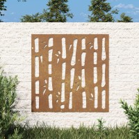 Vidaxl Patio Wall Decoration 21.7X21.7 Corten Steel Bamboo Design