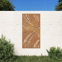 Vidaxl Patio Wall Decoration 41.3X21.7 Corten Steel Leaf Design