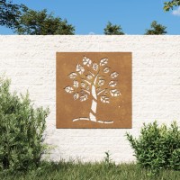 Vidaxl Patio Wall Decoration 21.7X21.7 Corten Steel Tree Design