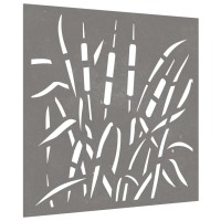 Vidaxl Patio Wall Decoration 21.7X21.7 Corten Steel Grass Design