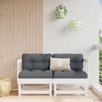 Vidaxl Corner Sofas With Cushions 2 Pcs White Solid Wood Pine