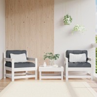 Vidaxl Patio Chairs With Cushions 2 Pcs White Solid Wood Pine