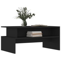 Vidaxl Coffee Table Black 35.4X21.7X16.7 Engineered Wood