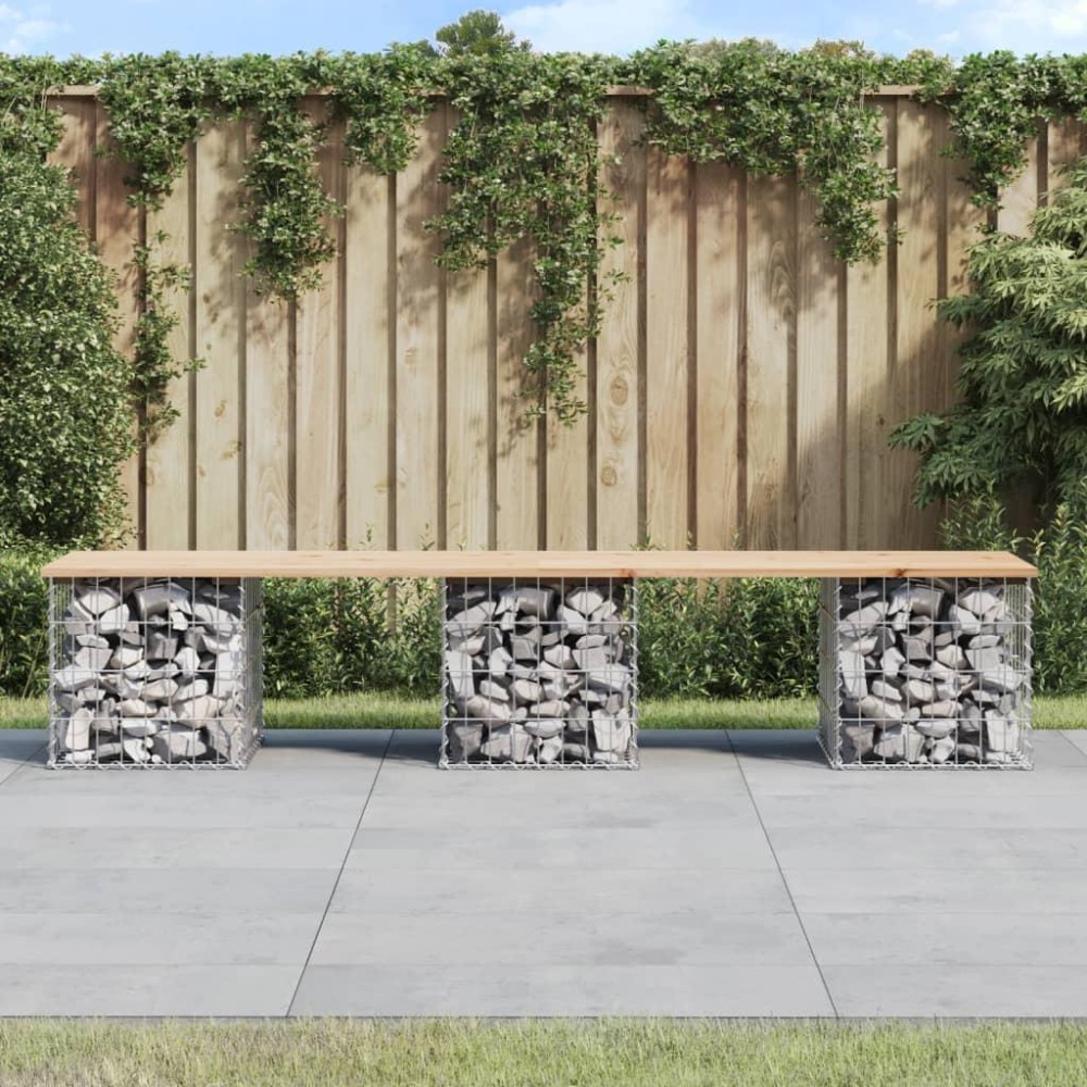 vidaXL Patio Bench Gabion Design 79.9