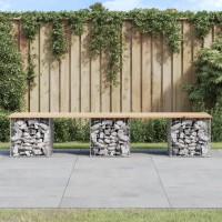 vidaXL Patio Bench Gabion Design 79.9