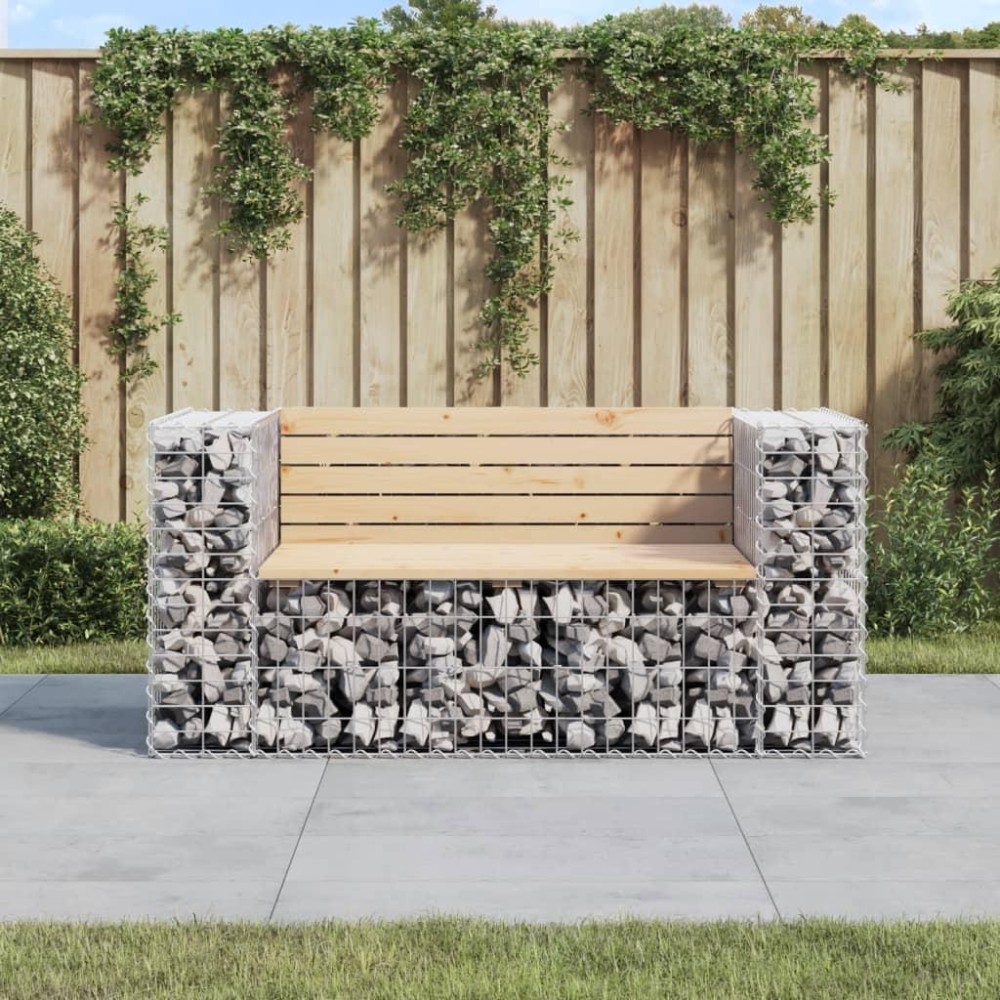 vidaXL Patio Bench Gabion Design 56.3