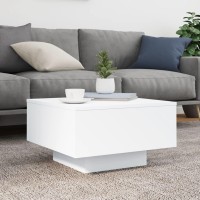 Vidaxl Coffee Table White 21.7X21.7X12.2 Engineered Wood