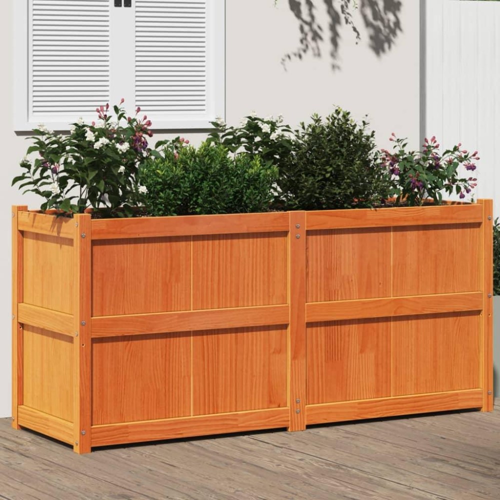 vidaXL Garden Planter Wax Brown 59.1