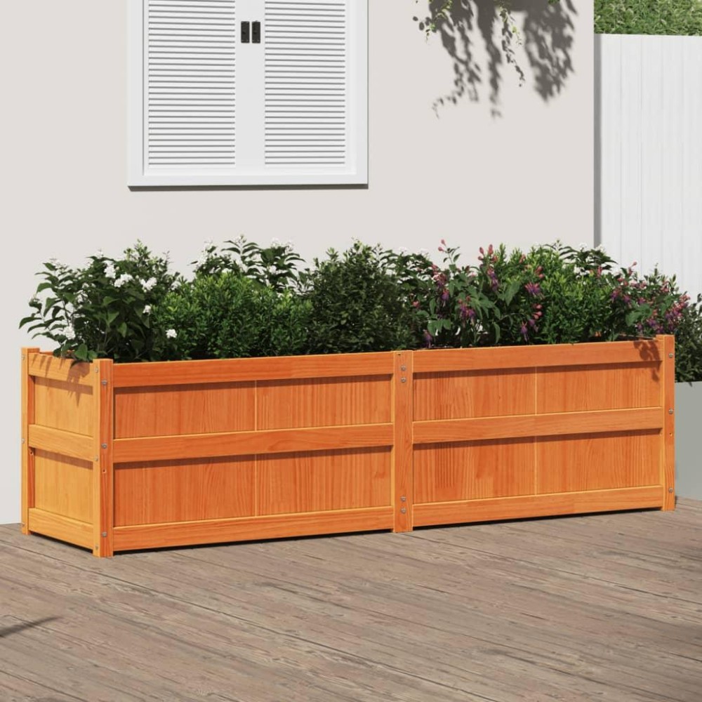 vidaXL Garden Planter Wax Brown 70.9