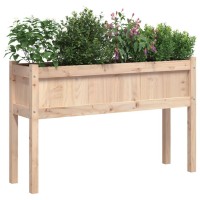 vidaXL Garden Planters 2 pcs with Legs Solid Wood Pine