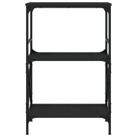 vidaXL Bookcase 3-Tier Black 23.2
