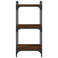 vidaXL Bookcase 3-Tier Brown Oak 15.7