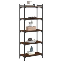 vidaXL Bookcase 5-Tier Brown Oak 23.6