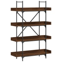 vidaXL Bookcase 4-Tier Brown Oak 39.4