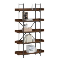 vidaXL Bookcase 5-Tier Brown Oak 39.4