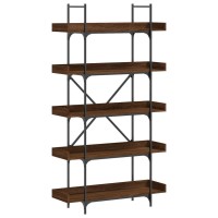 vidaXL Bookcase 5-Tier Brown Oak 39.4