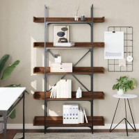 vidaXL Bookcase 5-Tier Brown Oak 39.4