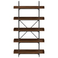 vidaXL Bookcase 5-Tier Brown Oak 39.4