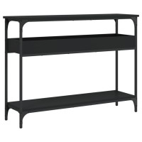 vidaXL Console Table with Shelf Black 39.4