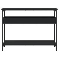 vidaXL Console Table with Shelf Black 39.4