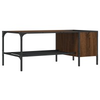 vidaXL Coffee Table with Rack Brown Oak 39.4