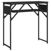 vidaXL Console Table with Shelf Black 29.5