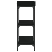 vidaXL Console Table with Shelves Black 39.4