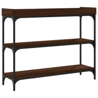 vidaXL Console Table with Shelves Brown Oak 39.4