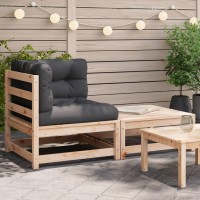 vidaXL Patio Sofa Corner with Cushions and Footstool