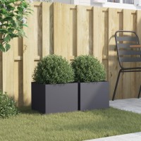 vidaXL Planters 2 pcs Anthracite 12.6