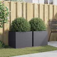 vidaXL Planters 2 pcs Anthracite 19.3