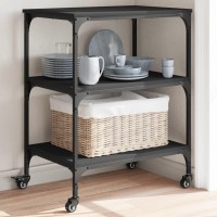 vidaXL Kitchen Trolley Black 23.6